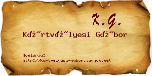 Körtvélyesi Gábor névjegykártya